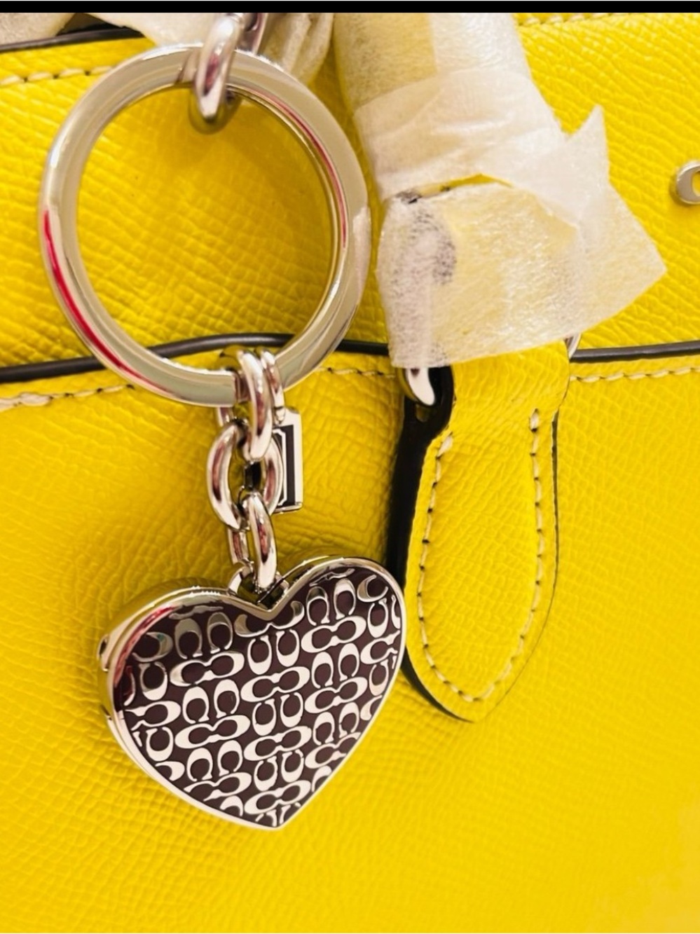 Coach Heart Picture Frame Keychain/ Bag Charm - Picture 4 of 12